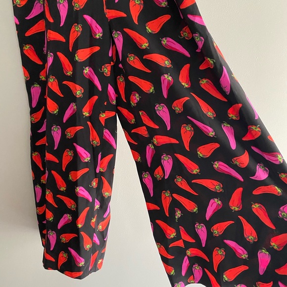 Kate Spade Hot Pepper Silk Jumpsuit Size 4 - Picture 6 of 9